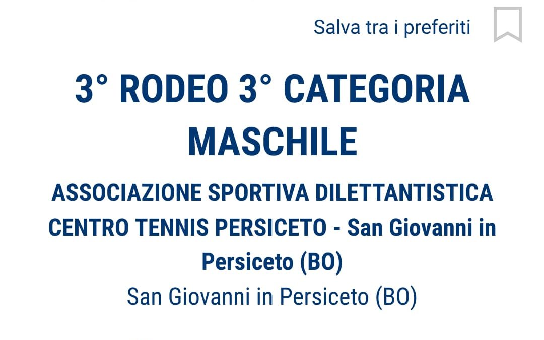 Singolare maschile open lim. 4.nc-3.1 C.T Persiceto