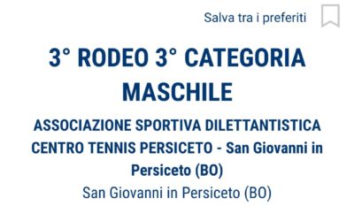 Singolare maschile open lim. 4.nc-3.1 C.T Persiceto