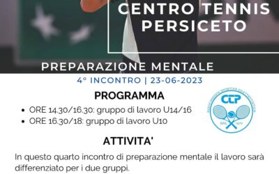 MENTAL COACH: QUARTO INCONTRO PER GLI UNDER DEL CTP VENERDÌ 23 Giugno BY MIRCO OSSANI